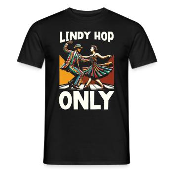 Lindy Hop Dancer Swinging Dancing Swing Dance - Men's T-Shirt - black - Front - AI Model Male 178 light (178cm)