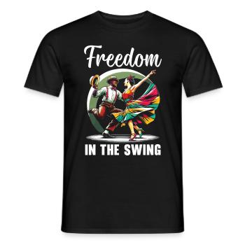 Lindy Hop Dancer Swinging Dancing Swing Dance - Men's T-Shirt - black - Front - AI Model Male 178 light (178cm)