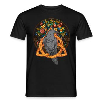 Forest Animals Bird Raven Crow Nature Crow Dark - Men's T-Shirt - black - Front - AI Model Male 178 light (178cm)