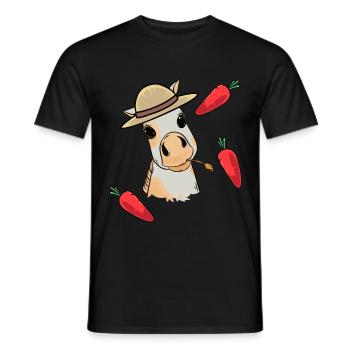 Foal, Baby, Horse, Child, Pony, Toddler, Turnip, Horses - Men's T-Shirt - black - Front - AI Model Male 178 light (178cm)