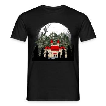 Fairytale Castle Middle Ages Castle Fortress - Men's T-Shirt - black - Front - AI Model Male 178 light (178cm)