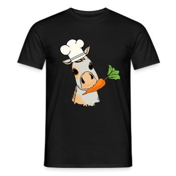 Pony Chef Turnip Home Cook Child Baby Cooking - Men's T-Shirt - black - Front - AI Model Male 178 light (178cm)
