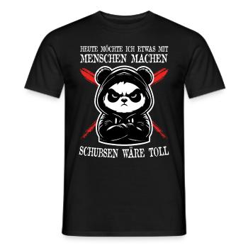Cool Panda Ironie Frech Witzig Trend Spaß - Männer T-Shirt - Schwarz - Vorne - AI Model Male 178 light (178cm)