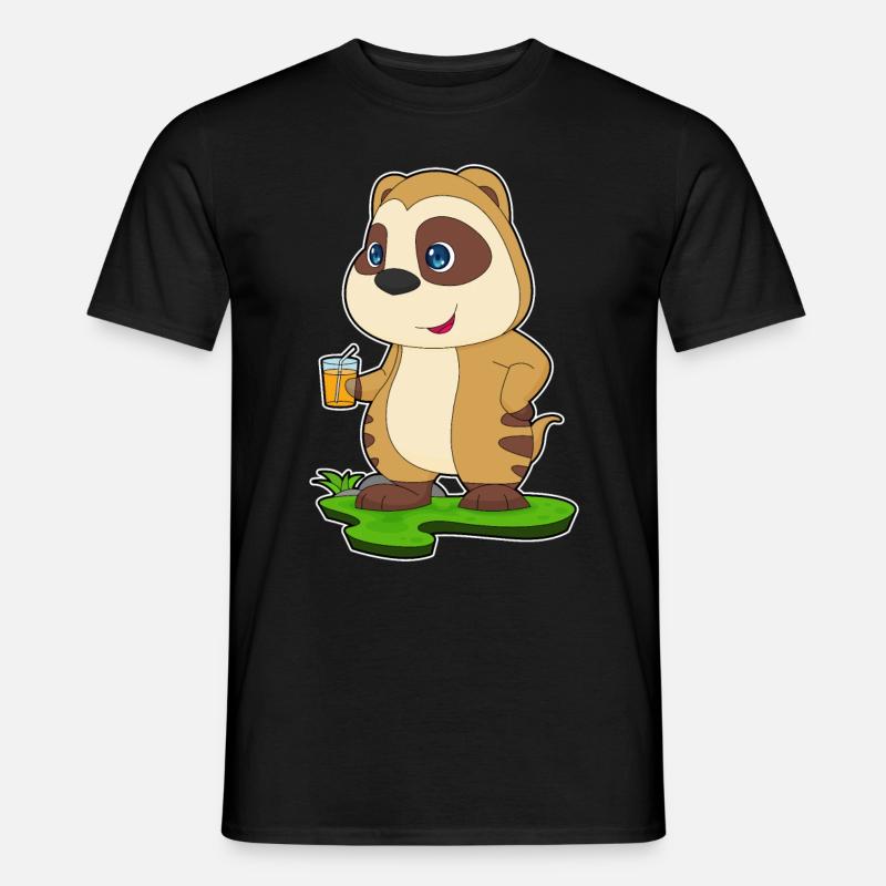 Erdmännchen Saft - Männer T-Shirt - Schwarz