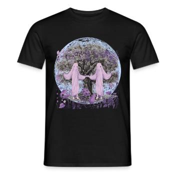 Spring, Nature, Spirits, Dance, Fantasy, Ecology, Flora - Men's T-Shirt - black - Front - AI Model Male 178 light (178cm)