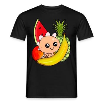 Sommer Früchte Obst Drachenfrucht Frucht Speise - Männer T-Shirt - Schwarz - Vorne - AI Model Male 178 light (178cm)