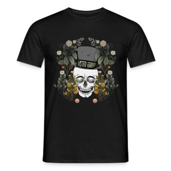 Skull Skull Skull Nature Horror Halloween - Men's T-Shirt - black - Front - AI Model Male 178 light (178cm)