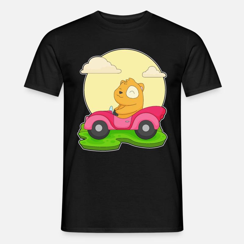 Hamster Auto - Männer T-Shirt - Schwarz