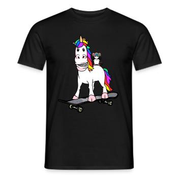 Birthday Gift Unicorn Mouse Skater Friends - Men's T-Shirt - black - Front - AI Model Male 178 light (178cm)