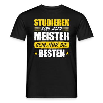 Maître drôle disant humour Master certificat - T-shirt homme - noir - Devant - AI Model Male 178 light (178cm)