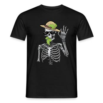 Squelette Jardinier Raisins Jardinage Mime Hobby Jardinier - T-shirt homme - noir - Devant - AI Model Male 178 light (178cm)