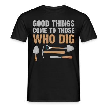 Archaeology for Men, Women, Anthropology - Men's T-Shirt - black - Front - AI Model Male 178 light (178cm)