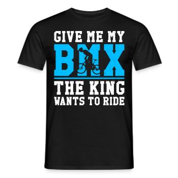 BMX Rider Vélo Stunt Racing Enfants Garçons - T-shirt homme - noir - Devant - AI Model Male 178 light (178cm)