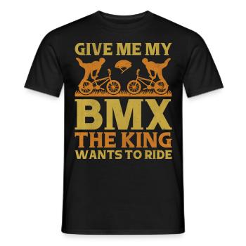BMX Rider Vélo Stunt Racing Enfants Garçons - T-shirt homme - noir - Devant - AI Model Male 178 light (178cm)
