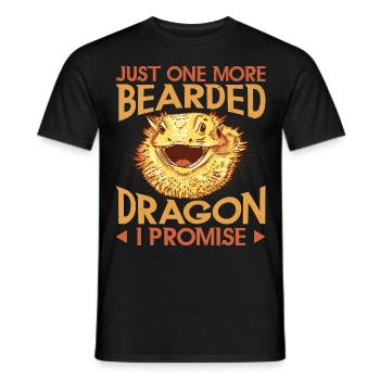 Dragon barbu cool pour hommes et femmes, - T-shirt homme - noir - Devant - AI Model Male 178 light (178cm)