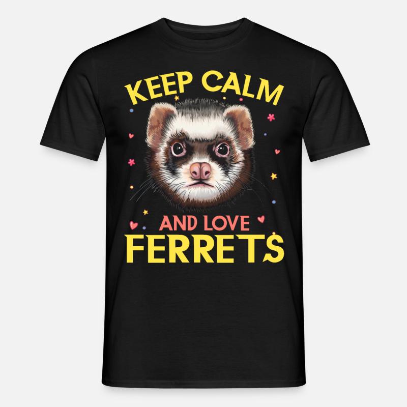 Frettchen - Männer T-Shirt - Schwarz