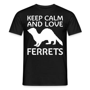 Ferret Paws Frettchenliebhaber-kleidung Für Männer - Männer T-Shirt - Schwarz - Vorne - AI Model Male 178 light (178cm)