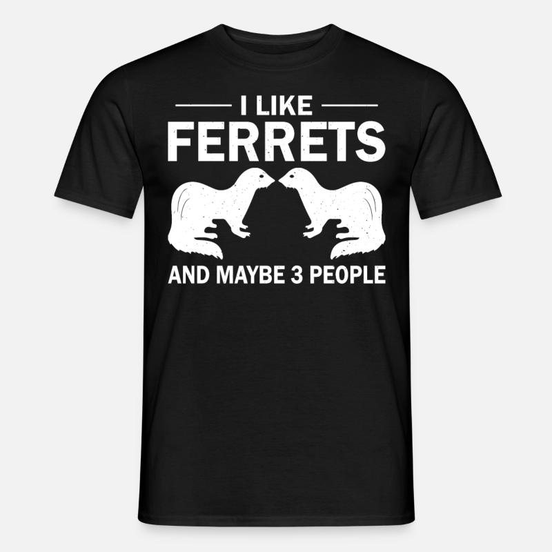 Frettchen Ich Mag Frettchen - Männer T-Shirt - Schwarz