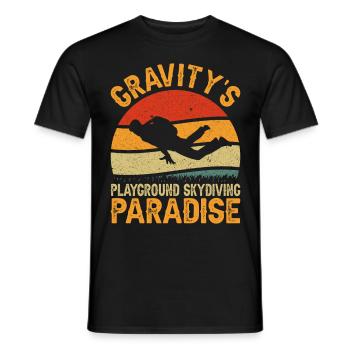 Parachutisme et sports extrêmes - T-shirt homme - noir - Devant - AI Model Male 178 light (178cm)