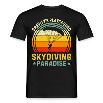 Parachutisme Parachutisme - T-shirt homme - noir - Devant - AI Model Male 178 light (178cm)