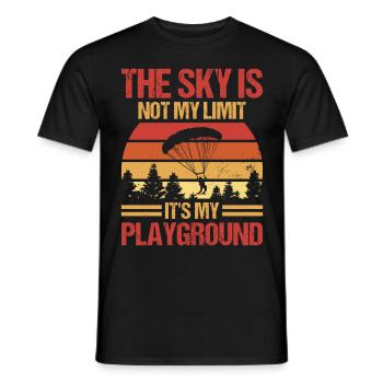 Skydiving Skydiving - Men's T-Shirt - black - Front - AI Model Male 178 light (178cm)