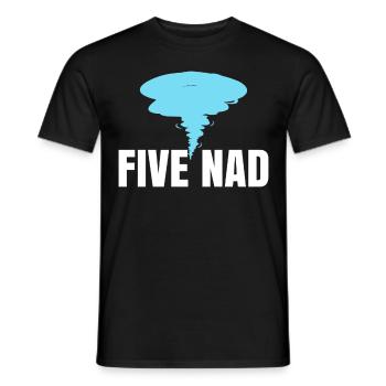 Kids Five-nado Warning 5th Birthday Tornado Themed - Men's T-Shirt - black - Front - AI Model Male 178 light (178cm)