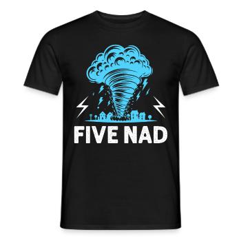 Kids Five-nado Warning 5th Birthday Tornado Themed - Men's T-Shirt - black - Front - AI Model Male 178 light (178cm)