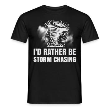 Je préférerais être Storm Chasing Tornado Hurricane - T-shirt homme - noir - Devant - AI Model Male 178 light (178cm)