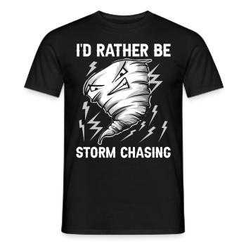 Je préférerais être Storm Chasing Tornado Hurricane - T-shirt homme - noir - Devant - AI Model Male 178 light (178cm)