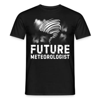 Weather forecast for future meteorologists for - Men's T-Shirt - black - Front - AI Model Male 178 light (178cm)