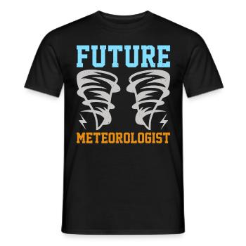 Weather forecast for future meteorologists for - Men's T-Shirt - black - Front - AI Model Male 178 light (178cm)