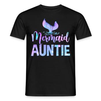 Meerjungfrau Tante Lustige Tante Frauen - Männer T-Shirt - Schwarz - Vorne - AI Model Male 178 light (178cm)