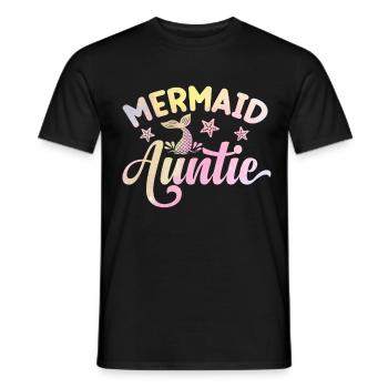 Meerjungfrau Tante Lustige Tante Frauen - Männer T-Shirt - Schwarz - Vorne - AI Model Male 178 light (178cm)