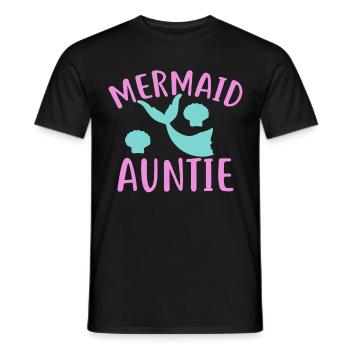 Meerjungfrau Tante Lustige Tante Frauen - Männer T-Shirt - Schwarz - Vorne - AI Model Male 178 light (178cm)