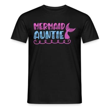 Meerjungfrau Tante Lustige Tante Frauen - Männer T-Shirt - Schwarz - Vorne - AI Model Male 178 light (178cm)