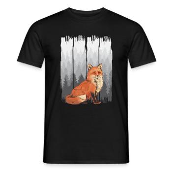 Fuchs Wald Natur - Männer T-Shirt - Schwarz - Vorne - AI Model Male 178 light (178cm)