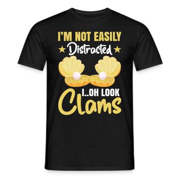 Discover the joy of shell digging with - Men's T-Shirt - black - Front - AI Model Male 178 light (178cm)
