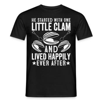 Discover the joy of shell digging with - Men's T-Shirt - black - Front - AI Model Male 178 light (178cm)