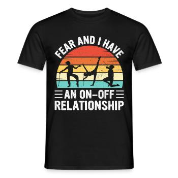 La peur et j’ai une relation intermittente - T-shirt homme - noir - Devant - AI Model Male 178 light (178cm)