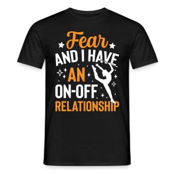 Baton Twirler Fear On-off Relationship Design - Men's T-Shirt - black - Front - AI Model Male 178 light (178cm)