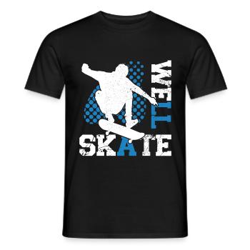 Art de skateboard pour garçons filles hommes cadeaux de skateboard - T-shirt homme - noir - Devant - AI Model Male 178 light (178cm)