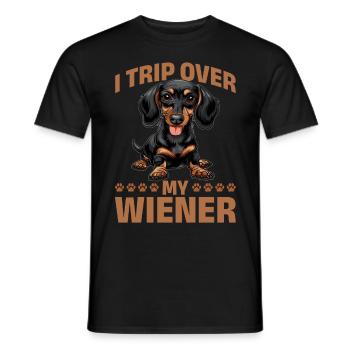 Dachshund Doxie Wiener Dog Breed - Männer T-Shirt - Schwarz - Vorne - AI Model Male 178 light (178cm)