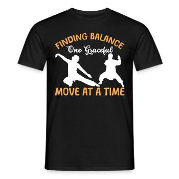 D’un mouvement gracieux après l’autre, le - T-shirt homme - noir - Devant - AI Model Male 178 light (178cm)