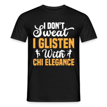 Art du Tai Chi pour les grands-pères, art martial Tai Chi - T-shirt homme - noir - Devant - AI Model Male 178 light (178cm)
