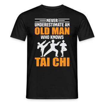 Tai Chi-kunst Für Opa-männer, Kampfkunst Tai Chi - Männer T-Shirt - Schwarz - Vorne - AI Model Male 178 light (178cm)