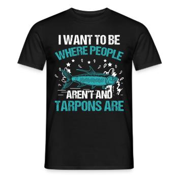 Tarpon Fishing Fishing Fisherman Anglers - Männer T-Shirt - Schwarz - Vorne - AI Model Male 178 light (178cm)