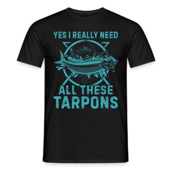 Tarpon Fishing Fishing Fisherman Anglers - Männer T-Shirt - Schwarz - Vorne - AI Model Male 178 light (178cm)