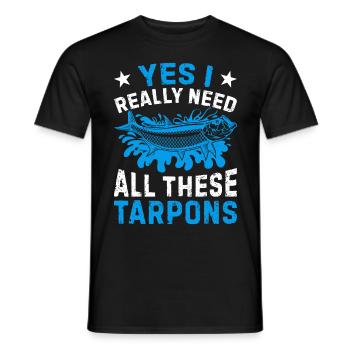 Tarpon Fishing Fishing Fisherman Anglers - Männer T-Shirt - Schwarz - Vorne - AI Model Male 178 light (178cm)