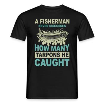 Tarpon Fishing Fishing Fisherman Anglers - Männer T-Shirt - Schwarz - Vorne - AI Model Male 178 light (178cm)