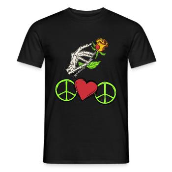 Symbole de paix - T-shirt homme - noir - Devant - AI Model Male 178 light (178cm)